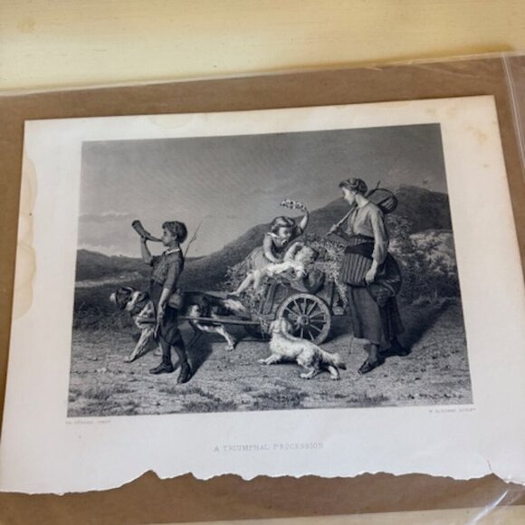 "The Triumphal Procession" Steel engravings Selmar Hess - Picture 1 of 5
